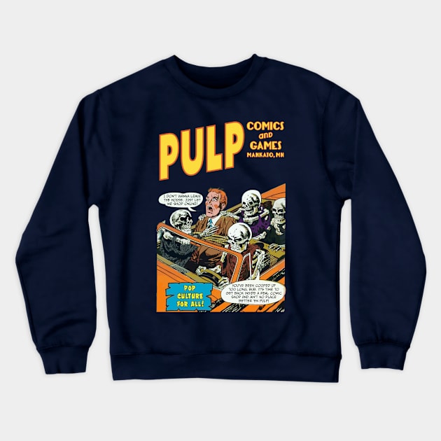 Pulp Driving Skeletons Crewneck Sweatshirt by PULP Comics and Games